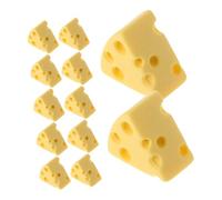 Didiseaon 100pcs Mini Resin Cheese DIY Crafts Accessories Yellow Artificial Mini Food Decoration for Phone Cases Photo Frames Wall Art and Festival