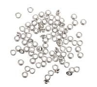 Didiseaon 100pcs Silver Brass Inner Diameter Curtain Rings for Smooth Sliding and Low Noise Practical Curtain Rod Rings for Drapery and Window