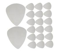 Didiseaon 100pcs Stainless Steel Guitar Picks Silver Thumb Plectrum Bass Acoustic Guitar Finger Picks Metal Blank Design for Shredding and Practice