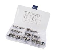 Didiseaon 100pcs Stainless Steel Lock Nuts Assortment Kit with Nylon Insert Anti-loosening Hexagon Nuts Mechanical Fastening and Vibration Resistance