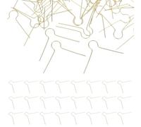 Didiseaon 100pcs V Shaped Metal Ornament Hooks for Trees Golden | Iron Build, V Shaped Design, Securely Holds Baubles and Wreaths, for Office Decorating and Events