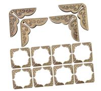 Didiseaon 100pcs Vintage Iron Book Corner Protectors Antique Style Scrapbook Album Edge Guards Metal Covers for Photo Albums Notebooks and Scrapbooking Decor