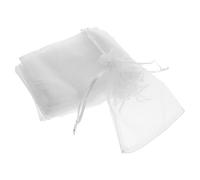 Didiseaon 100Pcs White Sheer Organza Drawstring Bags 10X12Cm Small Mesh Pouches for Wedding Party Favors Jewelry Candy Packaging Storage