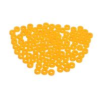 Didiseaon 100Pcs Yellow 2.0Mm Plastic Axle Bushings for Model Shafts, DIY Rc Car and Aircraft Transmission Sleeves, Miniature Plastic Bushing Washers for Educational Kits