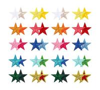 Didiseaon 102pcs Mini Star Iron on Patches for DIY Clothing Embellishments, Sew on Polyester Star Fabric Appliques, Decorative Backpack and Hat Embellishment for Creative Craft Projects