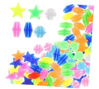 Didiseaon 108Pcs Bike Spoke Beads Decor with Five-Pointed Stars Dark and Long Beads Plastic Wheel Accessories for Bicycle Spokes Easy Design for Adults