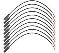 Didiseaon 10pcs 3.5mm Female Mono Audio Cable with Open End Bare Wire, 3.5mm Plug Jack Connector for Headphone Earphone Microphone and Speaker Repair in Black