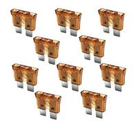 Didiseaon 10pcs 7.5A 32V Mini Blade Fuses for Car Truck SUV Boat Zinc Alloy Hard Plastic Medium Insert Fuses Brown 7.5 Amp Kit
