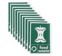 Didiseaon 10Pcs Adhesive Recycling Stickers for Trash Bins, Removable Waste Sorting Decals with Environmental Protection Symbols, Recycle Bin Labels for Home Office Public Use