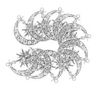 Didiseaon 10pcs Alloy Moon and Sun Charms Jewelry Making Pendants Planet Style DIY Accessories for Necklace and Earring Crafting in Vintage Design
