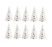 Didiseaon 10pcs Birthday Party Hats Gilding Stripe Triangle Design for Boys and Safe Paper Material Comfortable Stylish Photo Props