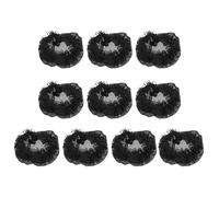 Didiseaon 10pcs Black Elastic Mesh Hair Nets for Ballet Bun, Reusable Dance Hairnet Caps for Women, Flexible Net Cover for Performers and Athletes