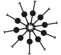 Didiseaon 10pcs Black Plastic Board Game Arrows with Suction Cup Stable Spin Wheel Pointers for Party Classroom Teaching Gaming Accessories Desk Setup