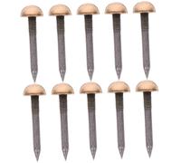 Didiseaon 10pcs Brass Upholstery Tacks Decorative Nails for Furniture Sofa DIY Projects Vintage Style Solid Half Sphere Head Nails for Home Carpets and Chairs