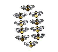 Didiseaon 10pcs Cartoon Bee Embroidered Cloth Patches Applique for Garment Accessories DIY Sewing on Jeans Bags Decorative Appliqué for Clothing and Stitching