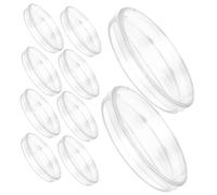 Didiseaon 10Pcs Clear Divided Petri Dishes with Lids Laboratory Culture Plates for Botany Biology Microbiology Research and School Science Projects