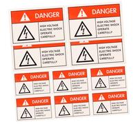 Didiseaon 10Pcs Clear Warning Stickers Large Font Adhesive Safety Signs for Boxes Cartons Fragile Handle Up Labels for Household Garage Office Use