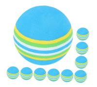 Didiseaon 10pcs Colored EVA Golf Balls for Indoor Practice Pet Friendly Mini Golf Balls with Design Interactive Play and Training Aid