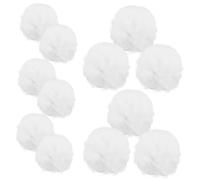 Didiseaon 10pcs Furry Bunny Tail Costume Accessories with Metal Pin White Rabbit Tails for Halloween Easter Cosplay Party Clothing Shoes Hats Decoration