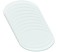 Didiseaon 10pcs Laboratory Watch Glasses Flat round Glass Sturdy Stable Performance for Laboratory Testing Institution Science Experiment Enthusiasts