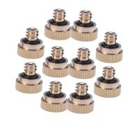 Didiseaon 10pcs Low Pressure Misting Nozzles for Garden Hose Outdoor Irrigation Stainless Steel Atomizing Spray Heads Efficient Water-Saving Cooling System