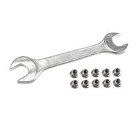 Didiseaon 10pcs M3 Stainless Steel Nylon Hex Lock Nut with Flanged Non-slip Design Self-locking and Vibration Resistant for Shipbuilding and Construction Machinery with Wrench