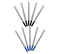 Didiseaon 10pcs Metal Gel Ink Pen Refills Blue Black Smooth Writing Replacement for Standard Gel Pens Construction High Compatibility for Office School Journaling and Writers