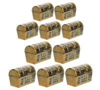 Didiseaon 10Pcs Mini Vintage Pirate Treasure Chests Decorative Plastic Craft Boxes for Party Favors Home Decor Halloween Birthday Christmas Gifts