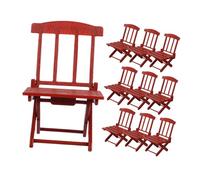 Didiseaon 10pcs Miniature Folding Beach Chairs for Dollhouse Furniture Detailed Mini Patio Decor for Fairy Garden Cake Toppers Friendly Lightweight Accessories for DIY Mini Worlds