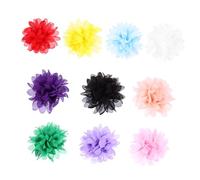 Didiseaon 10pcs Mixed Style Chiffon Flowers for Dog Collars Decorative Pet Collar Ornaments Versatile Floral Accessories for Dogs and Cats Easy to Attach and Remove