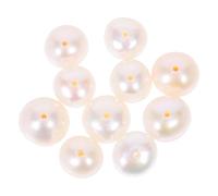 Didiseaon 10pcs Natural Freshwater Cultured Pearl Beads with Holes for Jewelry Making Hand-drilled Spacer Beads for DIY Necklaces Bracelets Earrings Craft Supplies