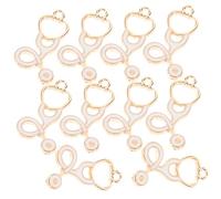 Didiseaon 10pcs Nurse Stethoscope Charms Dangle Pendants Alloy Medical Accessories for DIY Jewelry Craft Newly Qualified Nurses and Healthcare Women