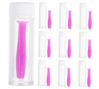 Didiseaon 10pcs Portable Silicone Lens Stick Contact Applicator Set with Bottle for Rigid Gas Permeable and Colored Contact Lenses, Reusable Lens Wearing Tools for Travel and Daily Use