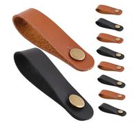 Didiseaon 10pcs PU Leather Guitar Headstock Straps with Anti-slip Buckle Replaceable Neck Ties for Acoustic Electric Bass Ukulele and Folk Instruments Secure Fastening and Quick Release