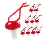 Didiseaon 10Pcs Red Felt Mushroom Ornaments DIY Craft Supplies for Hair Accessories Cute Mushroom Decorations for Arts Crafts Projects for Sharing and Creative Fun