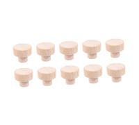 Didiseaon 10Pcs Round Wooden Cabinet Handles Rubberwood Drawer Knobs for Cupboard Wardrobe Furniture Easy to Install Smooth Finish Practical Home Decor Hardware