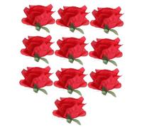 Didiseaon 10pcs Simulated Rose Decorations for Wedding Scene Romantic Red Artificial Flowers Faux Bouquet Floral Adornments Craftwork for Event Home Party Decor