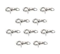 Didiseaon 10pcs Stainless Steel Bird Cage Clips with Anti-escape Safety Door Locks, Easy to Use Silver Cage Latches for A Variety of Birdcages