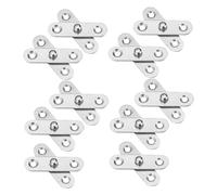 Didiseaon 10pcs Stainless Steel Hidden Hinges Swivel Concealed Pivot for Wardrobe Doors Cabinets Bookcases Flush Door Hardware