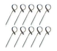 Didiseaon 10pcs Stainless Steel Multi-Purpose Screw Hooks for Ceiling and Wall, Sturdy Safety Self-Tapping Hooks, Environment-Friendly and Space Saving Household Hanging Solution