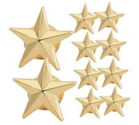 Didiseaon 10pcs Star Metal Badge Pins Clothes Accessories for Independence Day Veterans Day Party Decoration