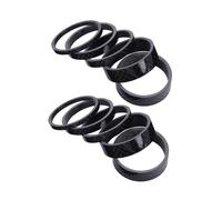 Didiseaon 10pcs Stem Carbon Spacers Headset Spacer Bicycle Fork Washer for Bicycle Black