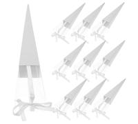 Didiseaon 10pcs Storage Box White Cone Gift Case for Single Stem Roses Creative Floral Arrangements Weddings Anniversaries Birthdays