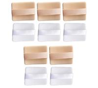 Didiseaon 10pcs Synthetic Sponge Makeup Puff with Strap for Dry and Wet Use, High-density Double-sided Velvet Powder Puff, for Pressed Powder Makeup Application