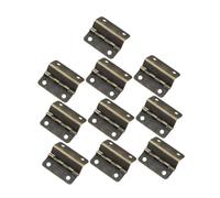 Didiseaon 10pcs Three Fold Right Angle Wooden Box Hinges Vanity Mirror Flips Hinge Polished Surface Treatment Reinforced Strength for Cabinets and Gift Boxes