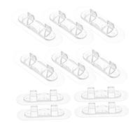 Didiseaon 10pcs Transparent Self-adhesive Cord Holders for Desk Wire Management Strong Anti-aging Acrylic Cable Organizers Easy to Install Wire Clamps for Home Office Appliances
