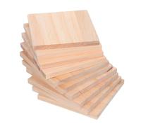 Didiseaon 10pcs Unfinished Small Wood Square Blocks for DIY Crafts Natural Blank Wood for Painting Engraving Woodburning Creative Projects and Home Decorations