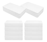 Didiseaon 10pcs White Foams Packaging Boxes for Tempered Glass Screen Protector and Phone Case, Portable Shipping Boxes with High-Density Foam for Safe Transportation and Convenient