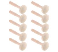 Didiseaon 10pcs Wooden Mushroom Printmaking Tools Wood Craft Ink Rubbing Rollers for DIY Art Projects Educational Creativity Development