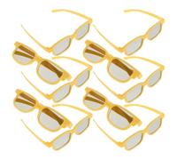 Didiseaon 10pcs Yellow Anaglyph 3d Glasses for Movies and Projector Viewing, Video Display and Computer 3d Glasses for Home Cinema and Gaming